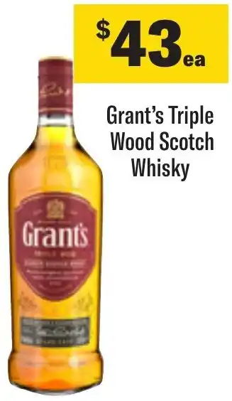 Coles Grant's Triple Wood Scotch Whisky offer