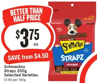 IGA Schmackos Strapz 200g Selected Varieties offer