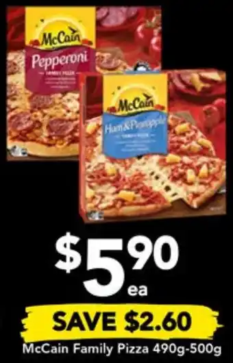 Drakes McCain Family Pizza 490g-500g offer