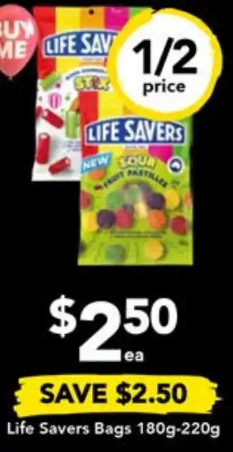 Drakes Life Savers Bags 180g-220g offer