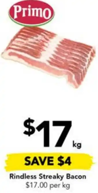 Drakes Rindless Streaky Bacon offer