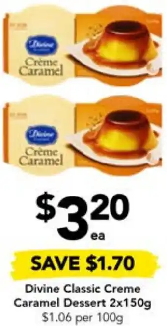 Drakes Divine Classic Creme Caramel Dessert 2x150g offer