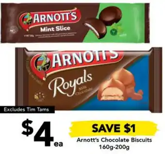Drakes Arnott's Chocolate Biscuits 160g-200g offer