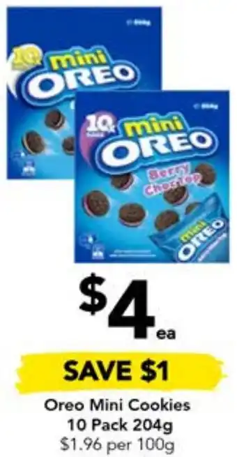 Drakes Oreo Mini Cookies 10 Pack 204g offer