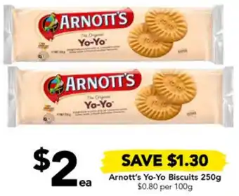 Drakes Arnott's Yo-Yo Biscuits 250g offer