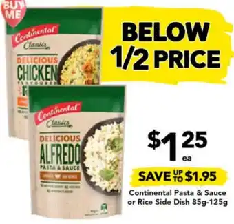 Drakes Continental Pasta & Sauce or Rice Side Dish 85g-125g offer