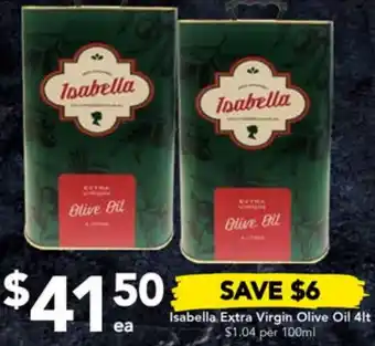 Drakes Isabella Extra Virgin Olive Oil 4lt offer