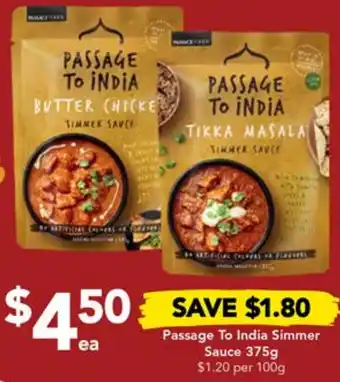 Drakes Passage To India Simmer Sauce 375g offer