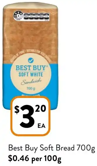 Foodworks Best Buy Soft Bread 700g offer