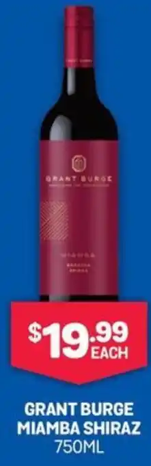 Bottlemart GRANT BURGE MIAMBA SHIRAZ 750ML offer