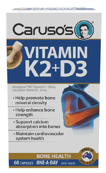 Good Price Pharmacy Caruso’s vitamin k2 + d3 60 capsules offer