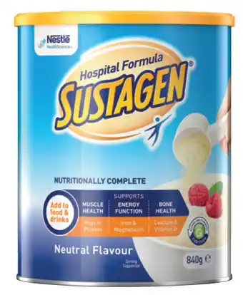 Sustagen hospital formula active neutral 840g
