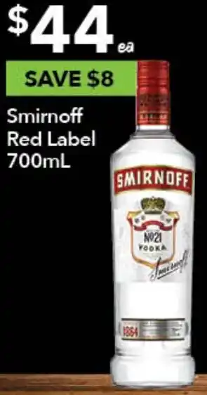 Ritchies Smirnoff Red Label 700mL offer