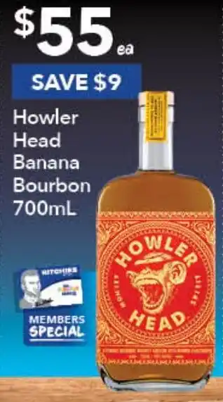 Ritchies Howler Head Banana Bourbon 700ml offer