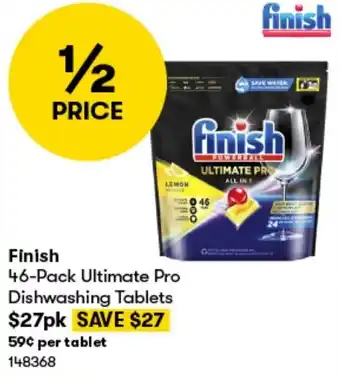 BIG W Finish 46-Pack Ultimate Pro Dishwashing Tablets offer