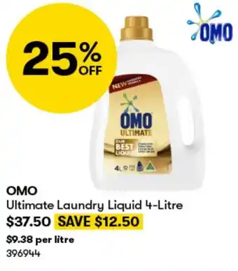 BIG W OMO Ultimate Laundry Liquid 4-Litre offer