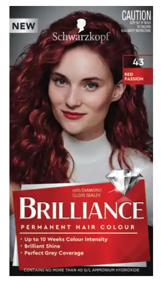 Good Price Pharmacy Schwarzkopf brilliance permanent hair colour 43 red passion offer
