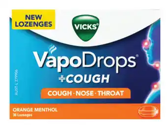 Good Price Pharmacy Vicks vapodrops + cough 36 lozenges - orange menthol offer