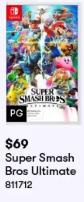 BIG W Super Smash Bros Ultimate offer