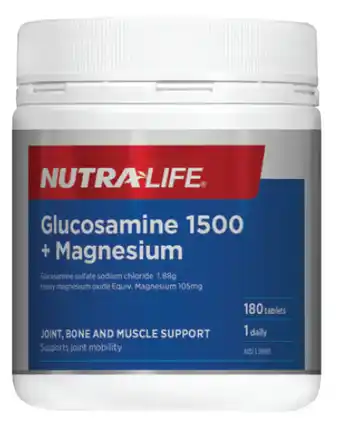 Good Price Pharmacy Nutra-life glucosamine 1500 + magnesium 180 tablets offer