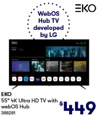 BIG W EKO 55" 4K Ultra HD TV with webOS Hub offer