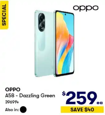 BIG W OPPO A58 - Dazzling Green offer