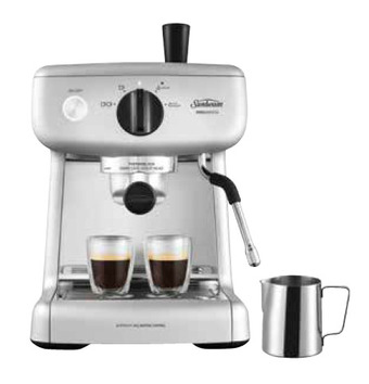 The Good Guys Sunbeam mini barista espresso machine - silver offer