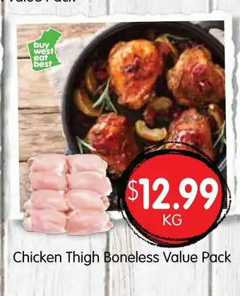 Spudshed Chicken Thigh Boneless Value Pack offer