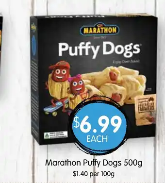 Spudshed Marathon Puffy Dogs 500g offer