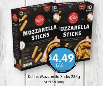 Spudshed Keith's Mozzarella Sticks 235g offer