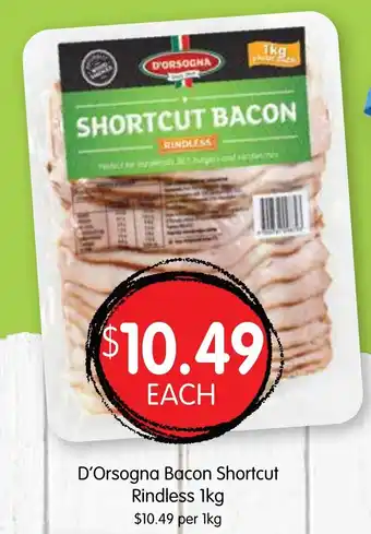 Spudshed D'Orsogna Bacon Shortcut Rindless 1kg offer