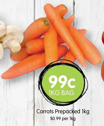 Spudshed Carrots Prepacked 1kg offer