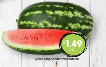 Spudshed Whole Long Seeded Watermelon offer