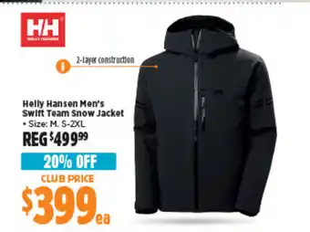 Anaconda Helly Hansen Men's Swift Team Snow Jacket offer