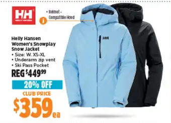 Anaconda Helly Hansen Women's Snowplay Snow Jacket offer