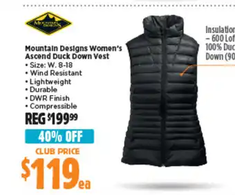 Anaconda Mountain Designs Women's Ascend Duck Down Vest offer