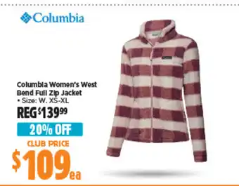 Anaconda Columbia Women's West Bend Full Zip Jacket offer