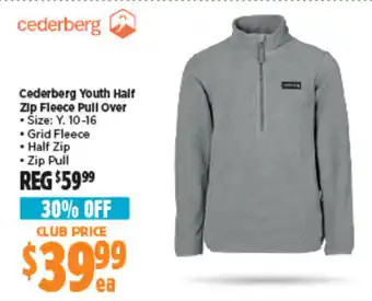 Anaconda Cederberg Youth Half Zip Fleece Pull Over offer