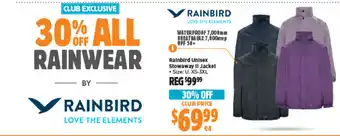 Anaconda Rainbird Unisex Stowaway II Jacket offer