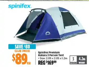 Anaconda Spinifex Premium Nakara 3 Person Tent offer