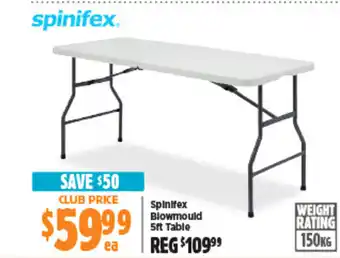 Spinifex Blowmould 5ft Table