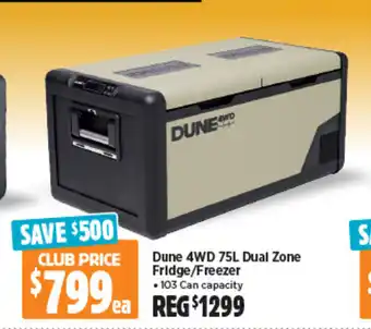 Anaconda Dune 4WD 75L Dual Zone Fridge/Freezer offer