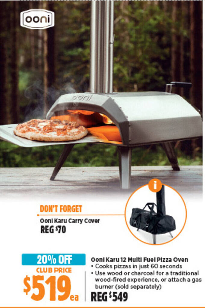 Ooni Karu 12 Multi Fuel Pizza Oven offer at Anaconda