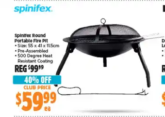 Anaconda Spinifex Round Portable Fire Pit offer