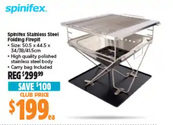 Anaconda Spinifex Stainless Steel Folding Firepit offer