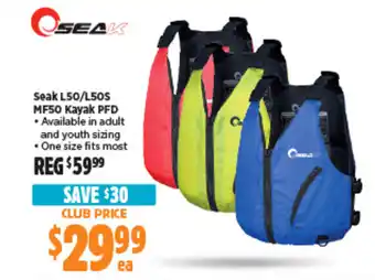 Anaconda Seak L50/L50S MF50 Kayak PFD offer