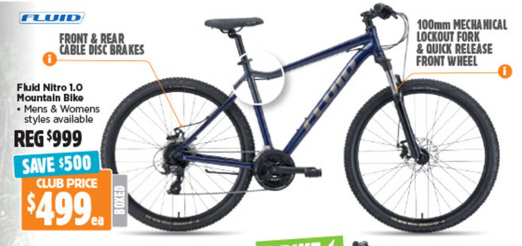 Fluid Nitro 1.0 Mountain Bike offer at Anaconda