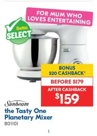 Betta Sunbeam the Tasty One Planetary Mixer offer