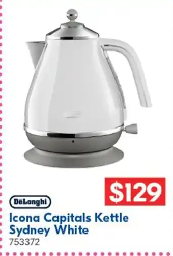 Icona Capitals Kettle Sydney White