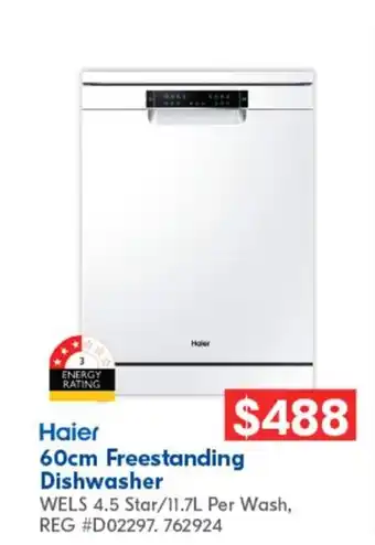 Betta Haier 60cm Freestanding Dishwasher offer